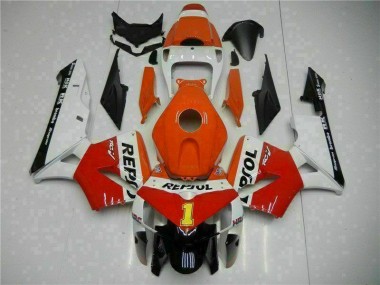 2005-2006 Orange Repsol Honda CBR600RR Bike Fairing Kit