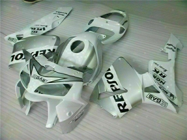 2005-2006 White Repsol Honda CBR600RR Motorbike Fairing Kits