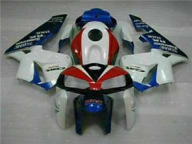 Abs 2005-2006 White Blue Honda CBR600RR Moto Fairings