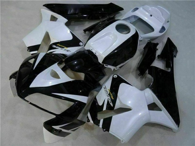 2005-2006 White Black Honda CBR600RR Motorbike Fairing