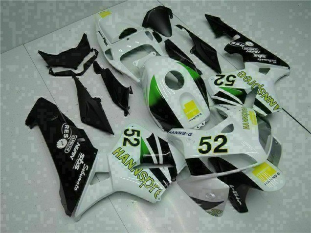 2005-2006 White Yellow Green 52 Honda CBR600RR Motorcycle Bodywork