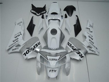 Abs 2005-2006 White Silver Black Repsol Honda CBR600RR Motorbike Fairing