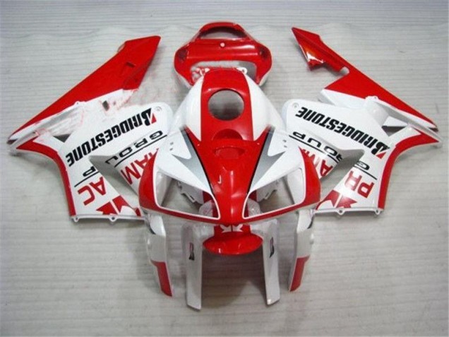 2005-2006 Red White Honda CBR600RR Bike Fairings