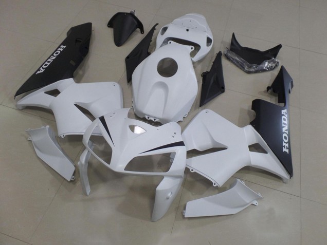 2005-2006 White Black Honda CBR600RR Motorcycle Fairings