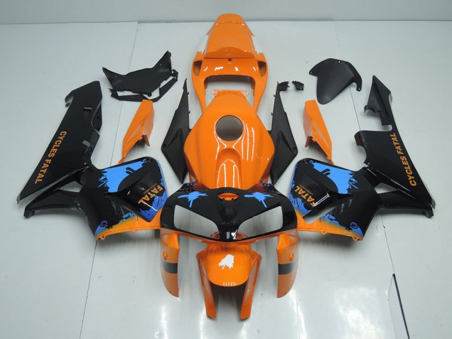 2005-2006 Orange Black Honda CBR600RR Motorcycle Fairings