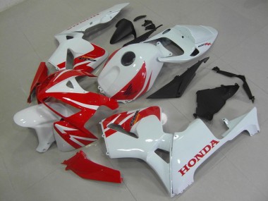 2005-2006 Red White Honda CBR600RR Replacement Motorcycle Fairings