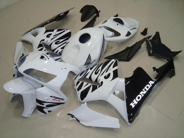 2005-2006 White Black Honda CBR600RR Motor Fairings