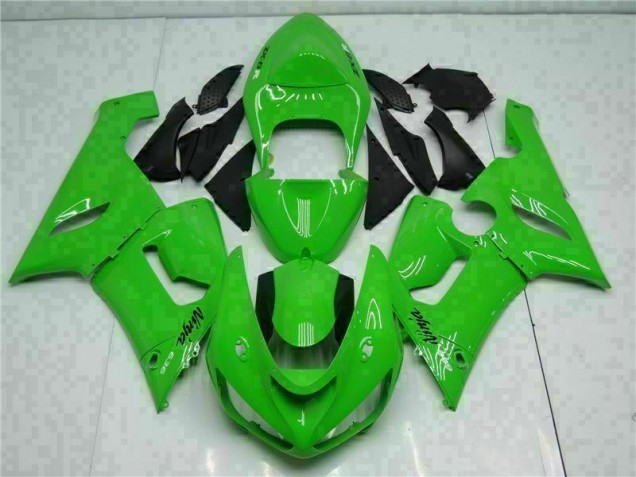 2005-2006 Green Kawasaki ZX6R Motorcycle Replacement Fairings