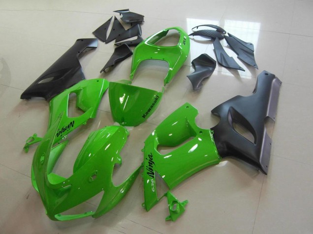 2005-2006 Green Kawasaki ZX6R Motorcycle Replacement Fairings & Bodywork