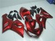 2005-2006 Candy Red Kawasaki ZX6R Motorcycle Fairing Kits