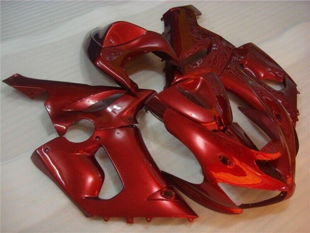 2005-2006 Red Kawasaki ZX6R Bike Fairing