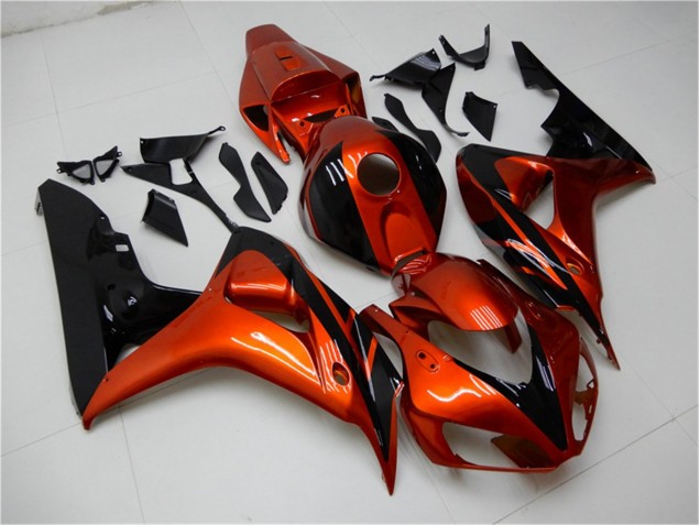 2006-2007 Orange Black Honda CBR1000RR Motorcycle Fairings Kit