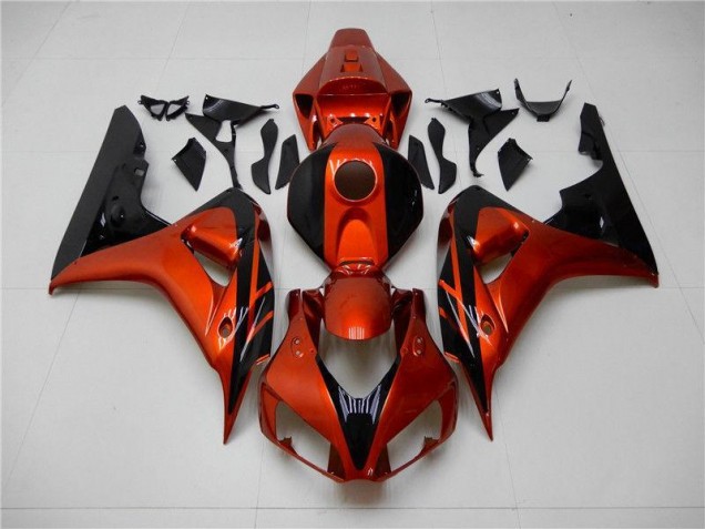 2006-2007 Orange Black Honda CBR1000RR Motorcycle Fairings Kit