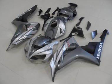 2006-2007 Grey Silver and Matte Black Honda CBR1000RR Motor Fairings