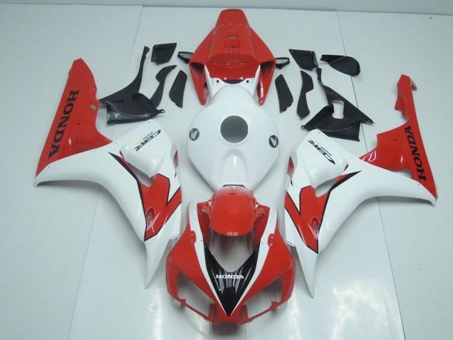 2006-2007 Orange Red and White Honda CBR1000RR Moto Fairings