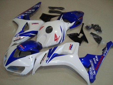 Abs 2006-2007 White and Blue Honda CBR1000RR Replacement Fairings