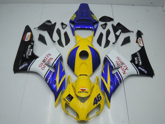 2006-2007 Yellow Nastro Honda CBR1000RR Motorcycle Fairings Kit