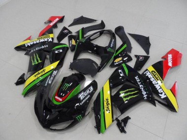 Abs 2006-2007 Black Yellow Monster Kawasaki ZX10R Motorcycle Replacement Fairings