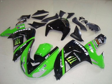 Abs 2006-2007 Green Monster Kawasaki ZX10R Motor Fairings