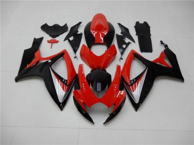 2006-2007 Red Black Suzuki GSXR 600/750 Replacement Motorcycle Fairings