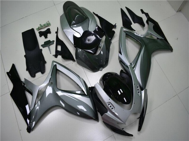 2006-2007 Silver Grey Suzuki GSXR 600/750 Motorcycle Replacement Fairings