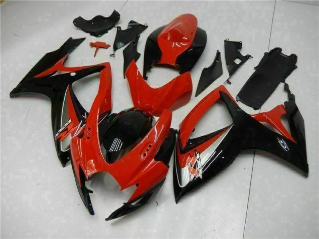 2006-2007 Red Suzuki GSXR 600/750 Bike Fairing Kit