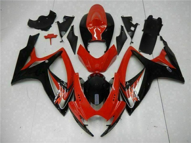 2006-2007 Red Suzuki GSXR 600/750 Bike Fairing Kit