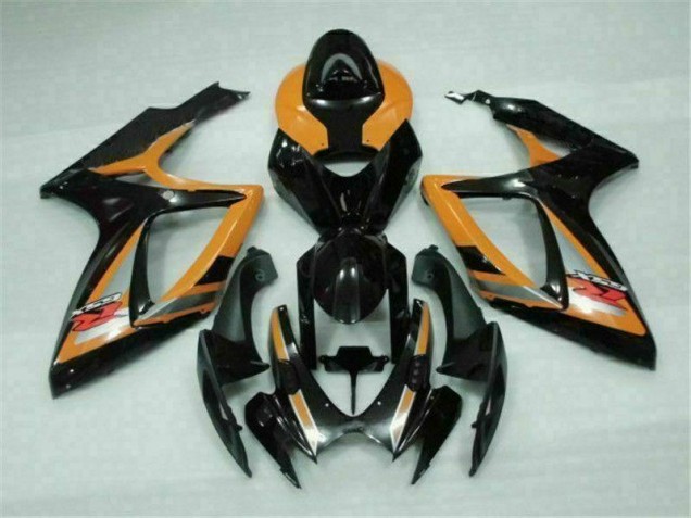 2006-2007 Black Orange Suzuki GSXR 600/750 Bike Fairings