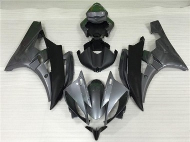 Abs 2006-2007 Grey Black Yamaha YZF R6 Bike Fairing Kit