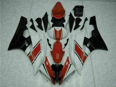 Abs 2006-2007 Red White Yamaha YZF R6 Motorcycle Fairings & Plastics