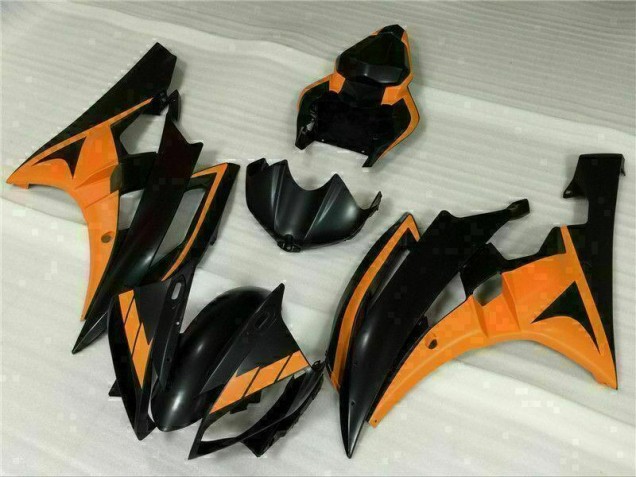 Abs 2006-2007 Black Orange Yamaha YZF R6 Motorcycle Fairing