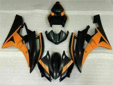 Abs 2006-2007 Black Orange Yamaha YZF R6 Motorcycle Fairing