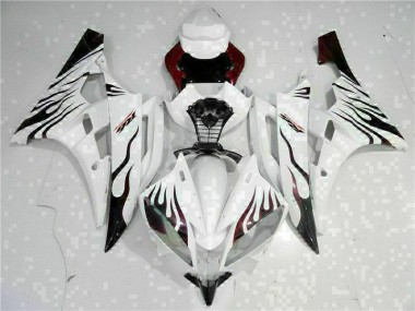 Abs 2006-2007 White Yamaha YZF R6 Motorcyle Fairings