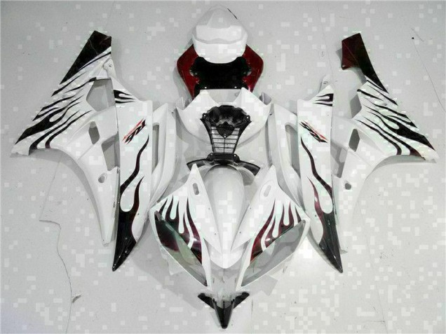 Abs 2006-2007 White Yamaha YZF R6 Motorcyle Fairings