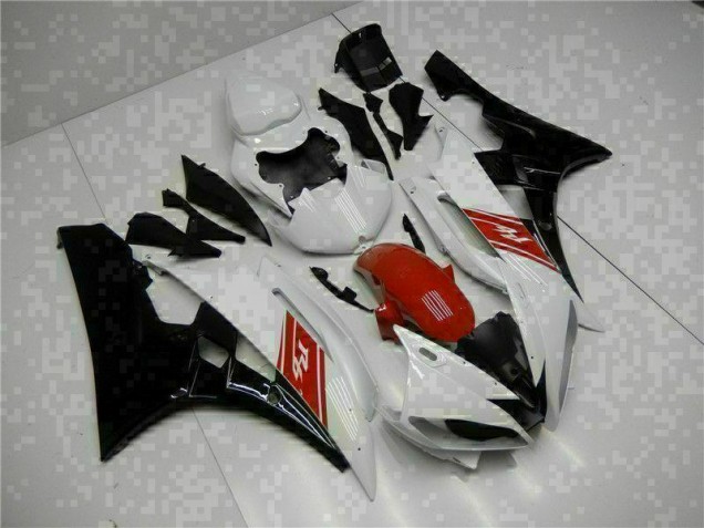 2006-2007 White Black Yamaha YZF R6 Motorbike Fairing