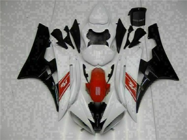 Abs 2006-2007 White Black Yamaha YZF R6 Motorbike Fairing