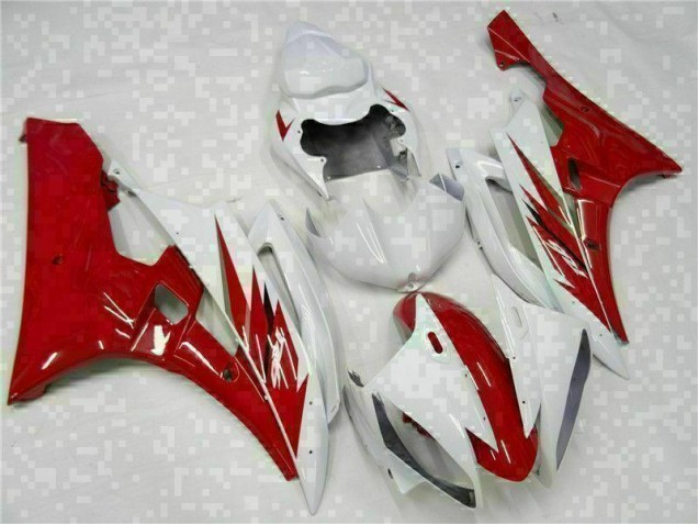 Abs 2006-2007 Red White Yamaha YZF R6 Motorcycle Bodywork