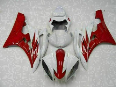 Abs 2006-2007 Red White Yamaha YZF R6 Motorcycle Bodywork