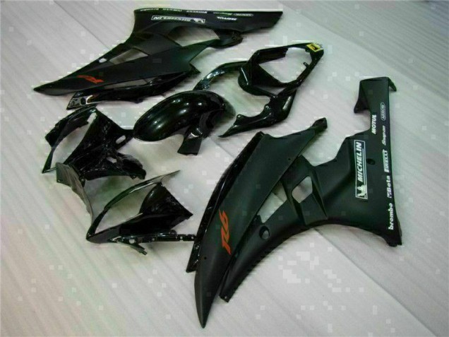 Abs 2006-2007 Black Yamaha YZF R6 Motorbike Fairing Kits