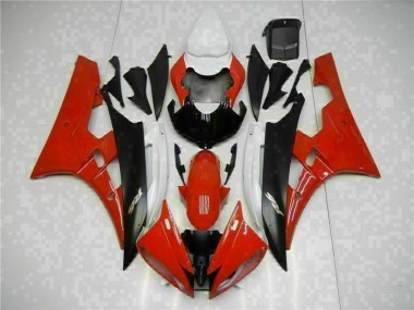 2006-2007 Red Black Yamaha YZF R6 Motorcycle Fairings Kits