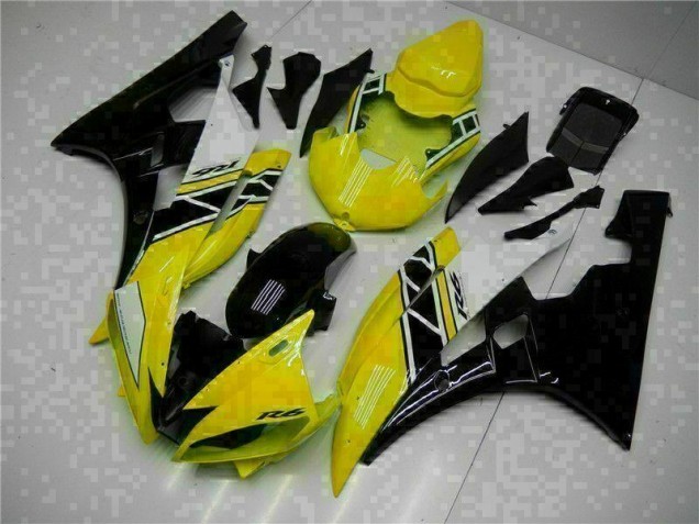 Abs 2006-2007 Yellow Black Yamaha YZF R6 Motorcycle Fairing Kit