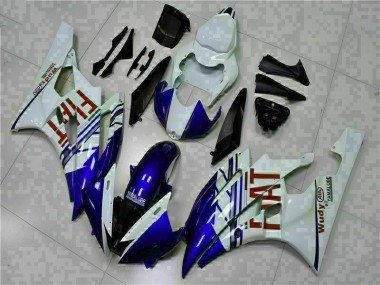 Abs 2006-2007 White Blue Yamaha YZF R6 Bike Fairings & Bodywork