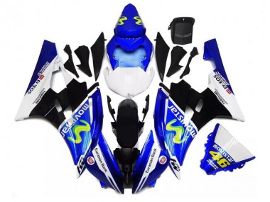 Abs 2006-2007 Blue Black White Yamaha YZF R6 Motor Fairings