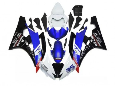 Abs 2006-2007 Blue White Yamaha YZF R6 Motorcycle Fairings Kit