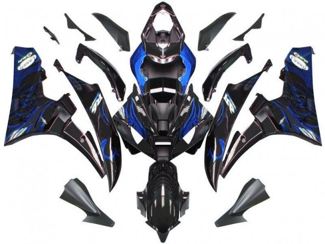 Abs 2006-2007 Black Blue Flame Yamaha YZF R6 Motor Bike Fairings