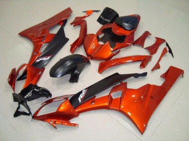 Abs 2006-2007 Orange Matte Black Yamaha YZF R6 Motorcycle Fairing Kits