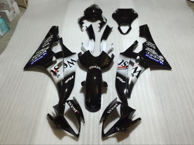 Abs 2006-2007 Glossy Black Yamaha YZF R6 Bike Fairing