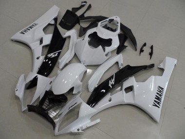 Abs 2006-2007 White and Black Yamaha YZF R6 Replacement Motorcycle Fairings