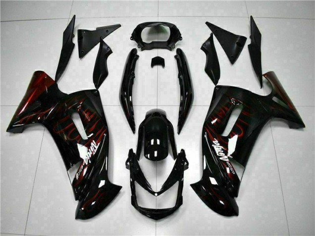 2006-2008 Red Flame Kawasaki EX650 Motorcycle Fairing