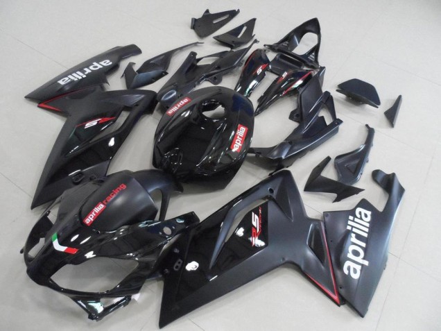 Abs 2006-2011 Black and Matte Black Aprilia RS125 Replacement Fairings